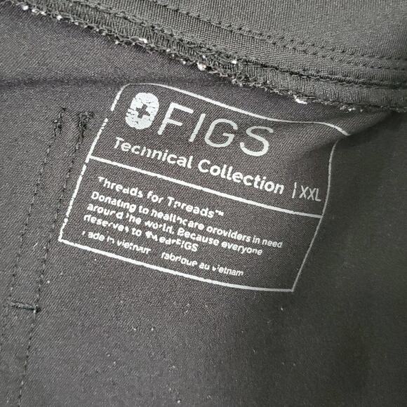 Figs High Rise Zamora Jogger Scrub Pants Technical Collection Black XXL - Picture 3 of 11